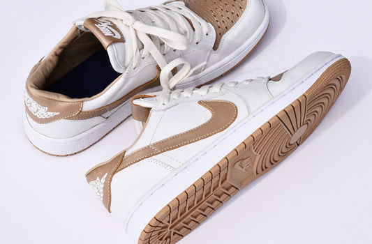 OG White Gold Metallic AJ1 Low