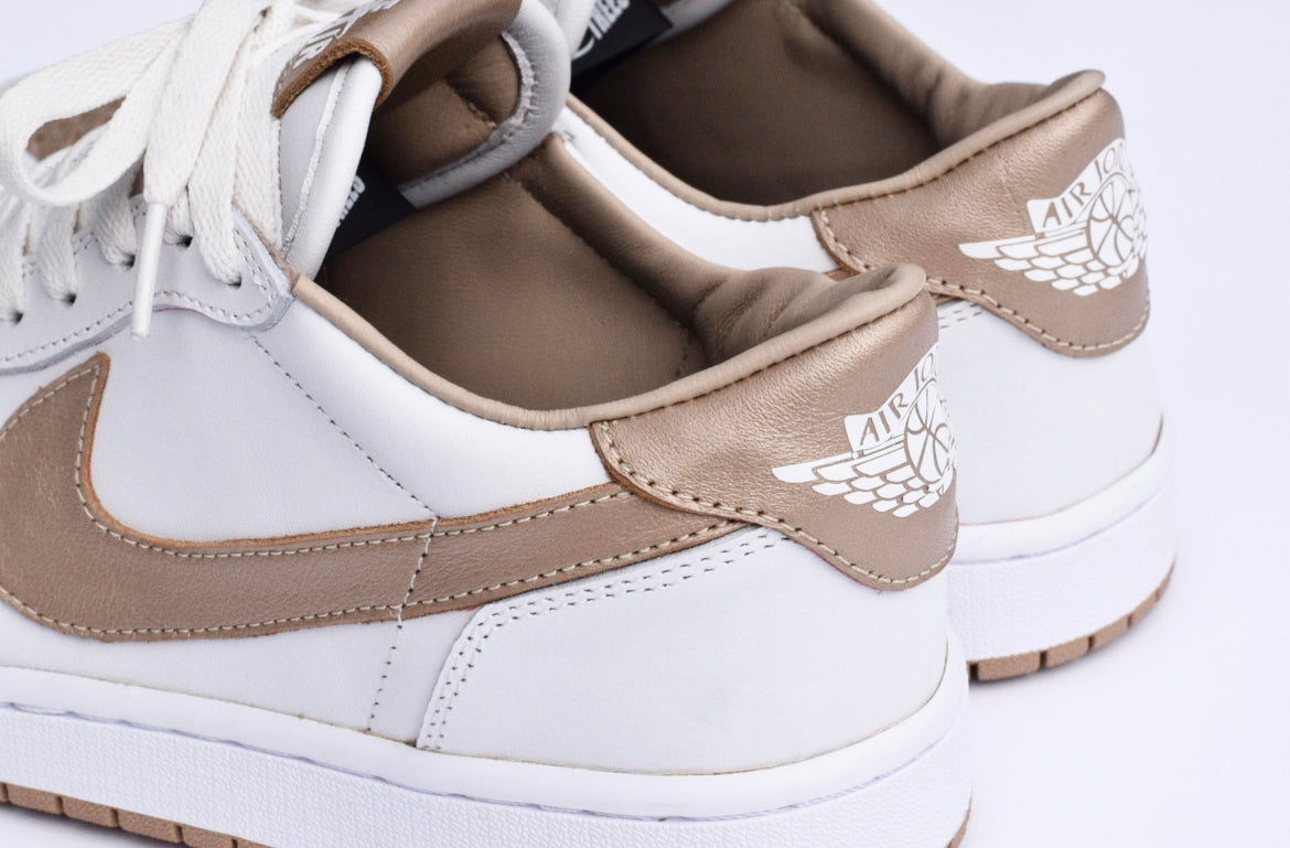 OG White Gold Metallic AJ1 Low