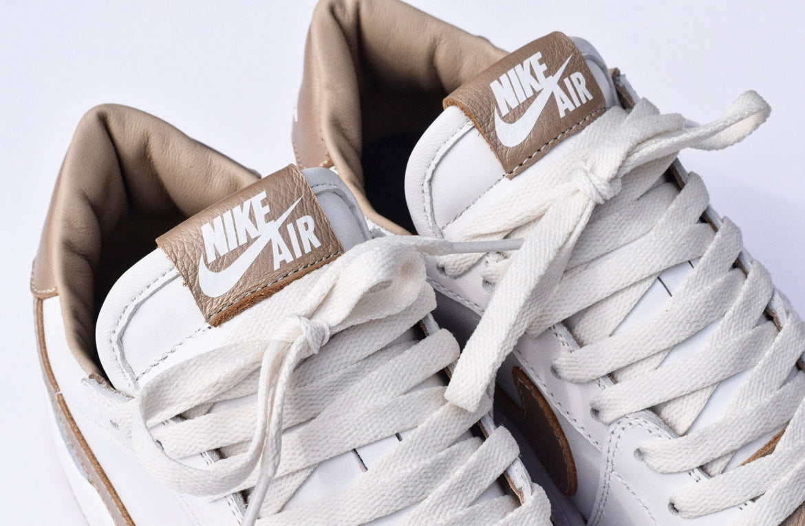 OG White Gold Metallic AJ1 Low